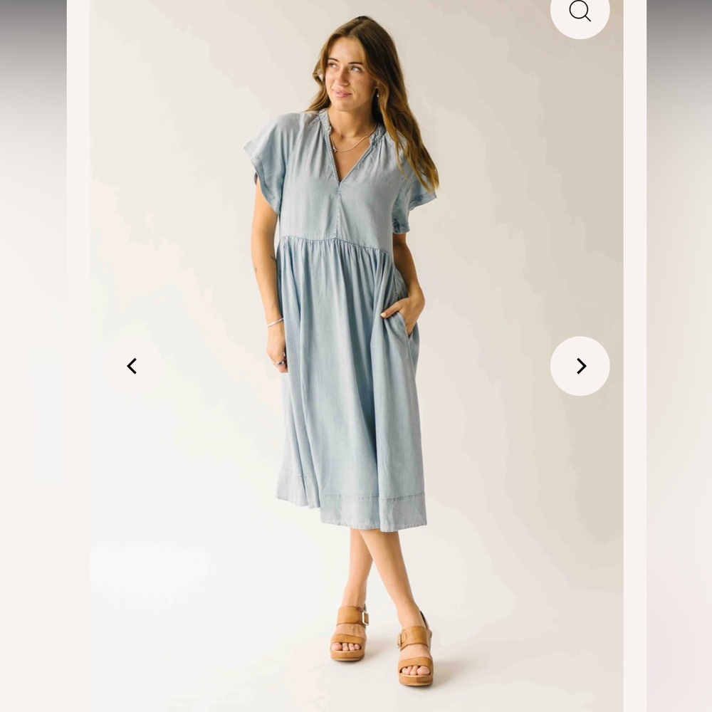 Piper & Scoot blue midi dress, Large